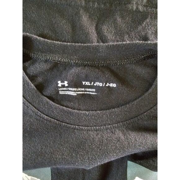 UNDER ARMOUR Black Short Sleeve T-Shirt Youth size XL - Picture 3 of 4